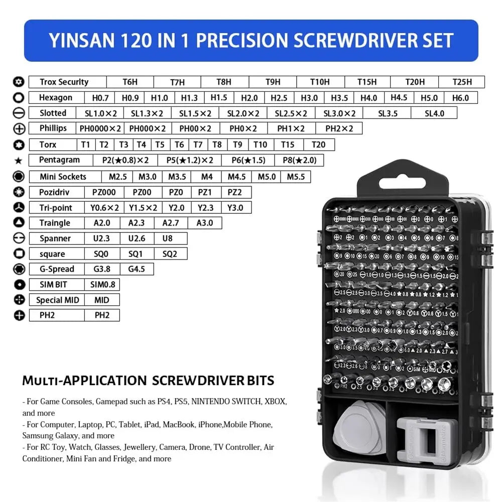 Screwdriver Set 115 in 1 Precision Tools