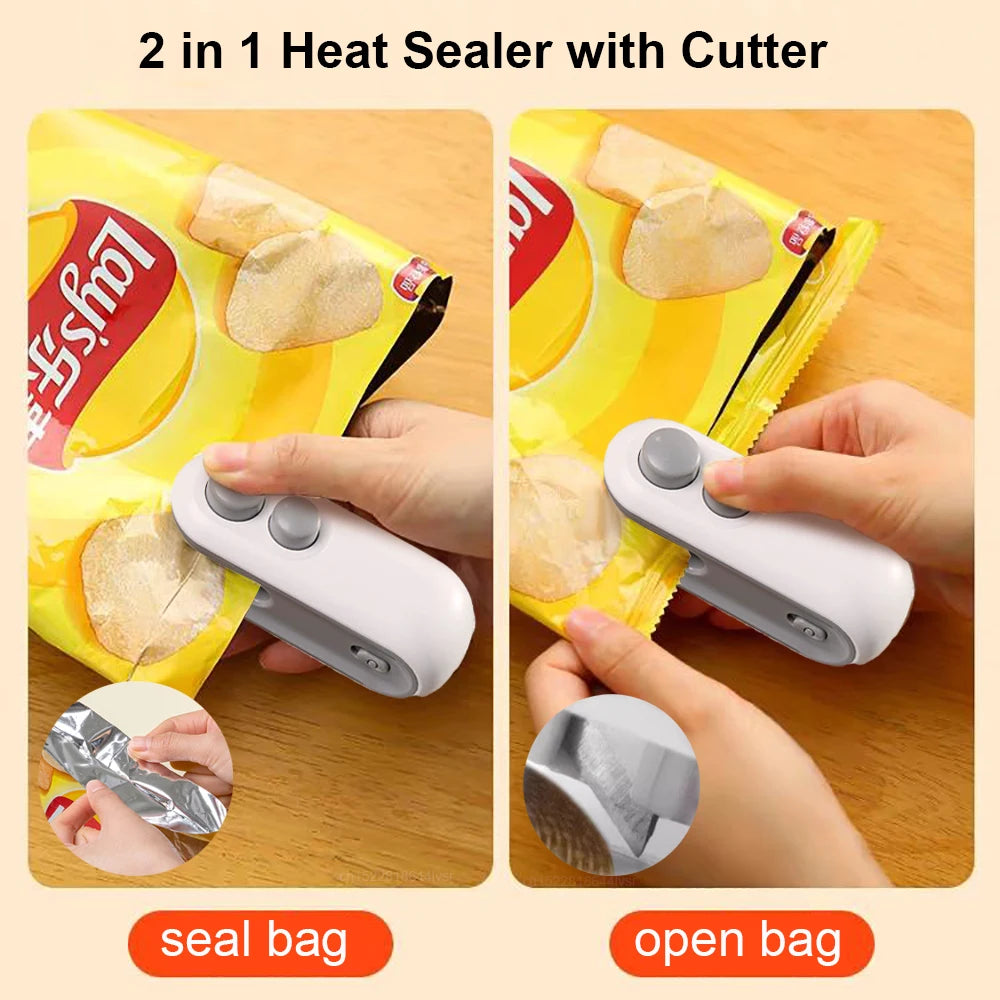 Handheld Bag Sealer Mini Heat Vacuum 2 in 1