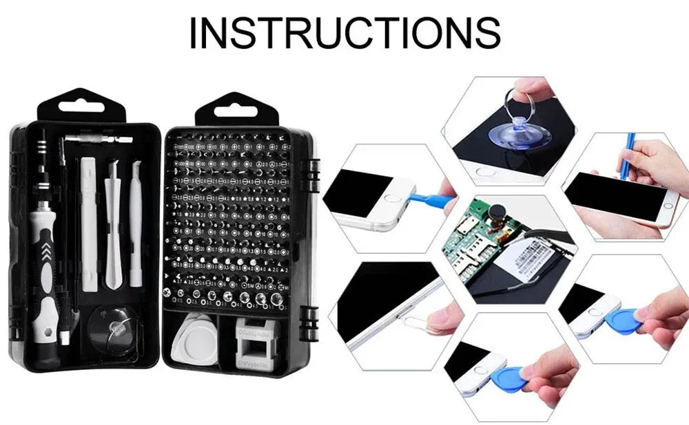 Screwdriver Set 115 in 1 Precision Tools