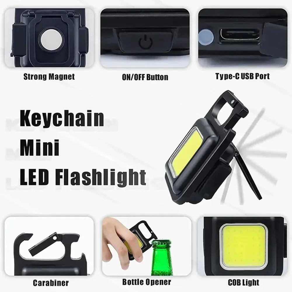 Mini LED Flashlight Keychain